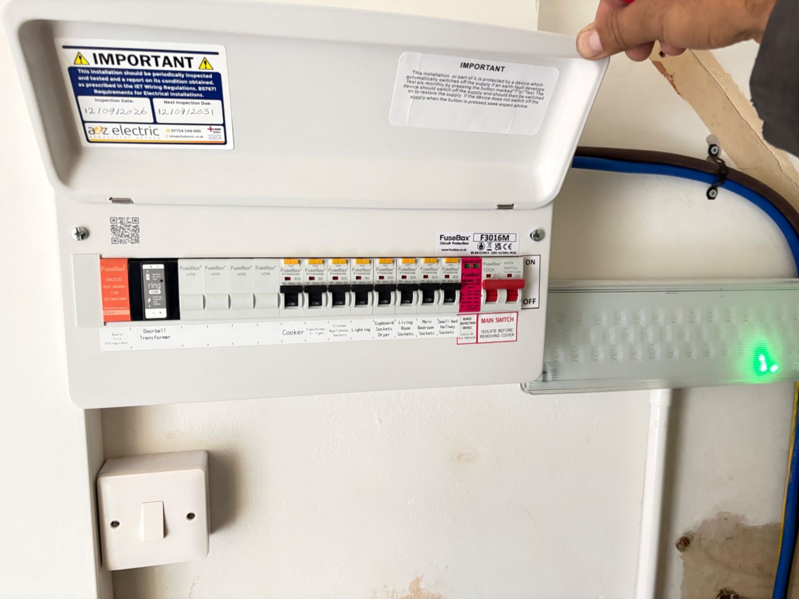 Consumer unit installation by A2Z Electric